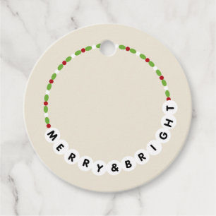 Vänskap Bracelet Merry och Bright jul Gåvor Etiketter