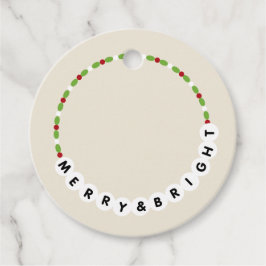 Vänskap Bracelet Merry och Bright jul Gåvor Etiketter