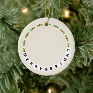 Vänskap Bracelet Merry och Bright jul Julgransprydnad Keramik