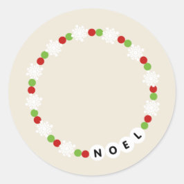 Vänskap Bracelet Noel jul Party Runt Klistermärke