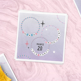 Vänskap Bracelets Lila Birthday Pappersservett