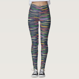 Vänskap Bracelets Mönster på marinblått Leggings