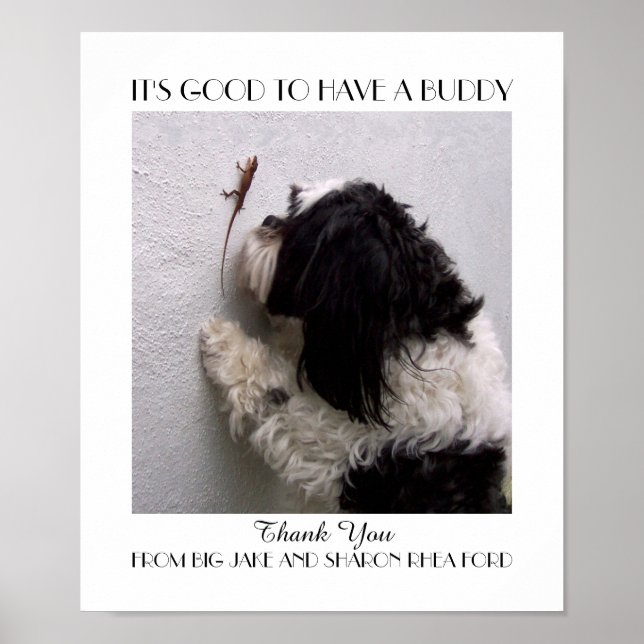 Vänskap Buddy Poster med min Hund (Framsidan)