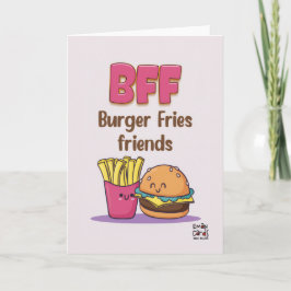 Vänskap - Burger Fries Vänner Kort