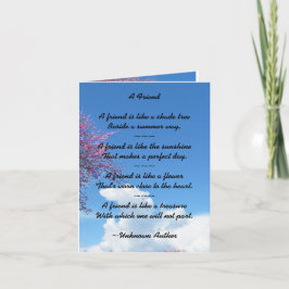 Vänskap Cherry Blommar Card Kort