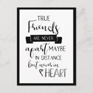 Vänskap citerar True Friends. Vykort
