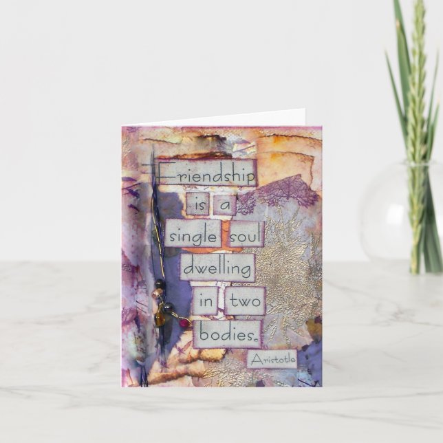 Vänskap Collage | Vänskap är en enda källa Kort (Framsida)