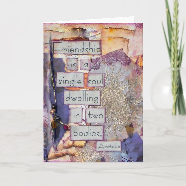 Vänskap Collage | Vänskap är en enda källa Kort (Framsida)