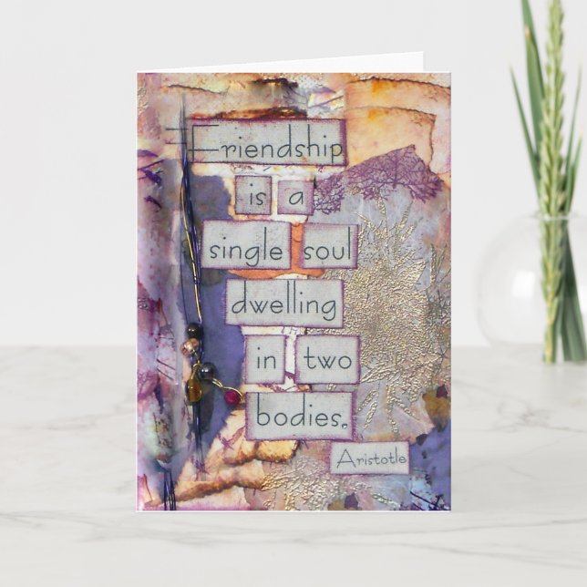 Vänskap Collage | Vänskap är en enda källa Kort (Framsida)