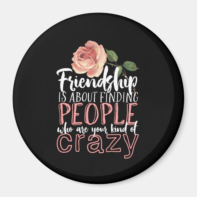 Vänskap Coolan Crazy Best Friends Magnet (Framsidan)
