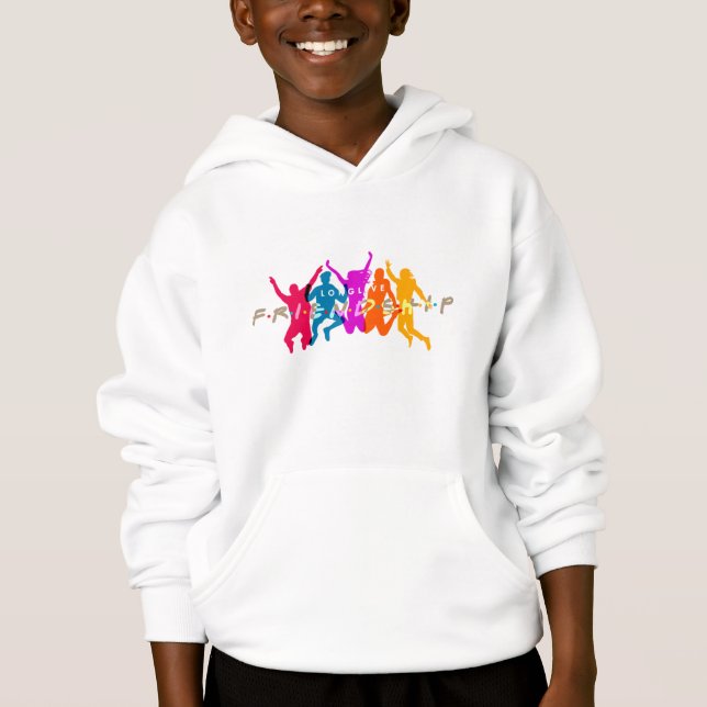 Vänskap Dag | Kids Pullover Hoodie T Shirt (Framsida)