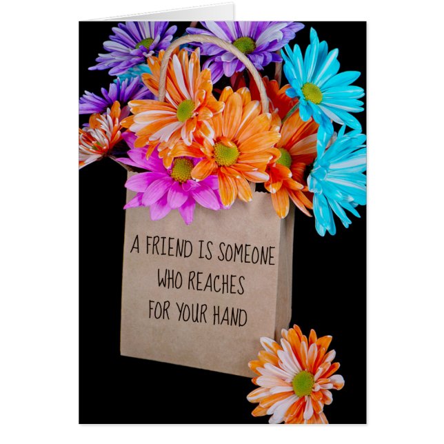 Vänskap Daisy Bag Hälsningskort (Framsidan)