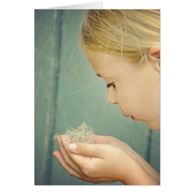 Vänskap Dandelion Seeds Hälsningskort (Framsidan)