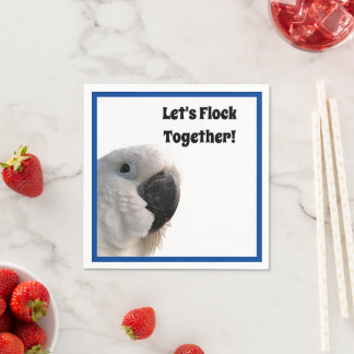 Vänskap Day Cockatoo Flock Together Funny Photo Pappersservett
