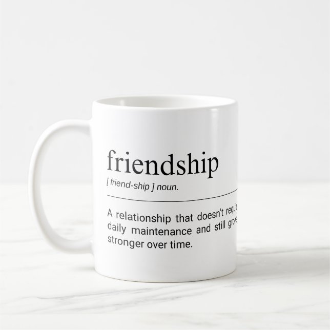 Vänskap Definition Cute Best Friend-offert Kaffemugg (Vänster)