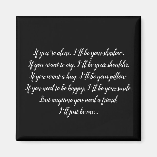 Vänskap Dikt Magnet (Framsidan)