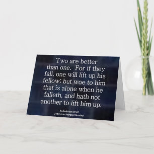 Vänskap Ecclesiastes 4-9 kondenserad Kort