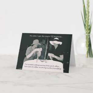 Vänskap-/födelsedagkort för kvinna kort