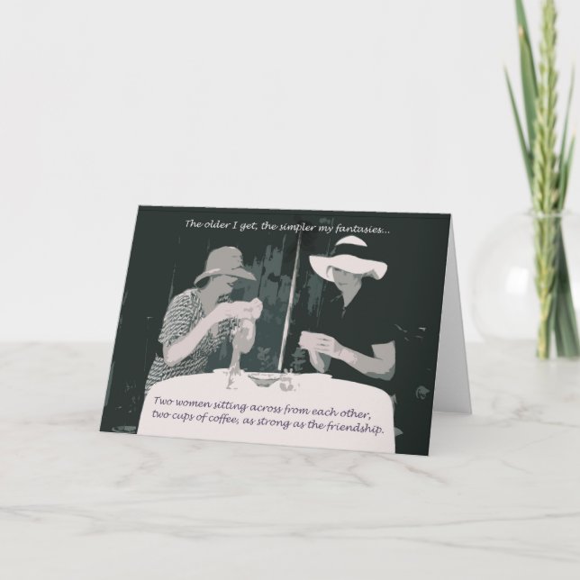 Vänskap-/födelsedagkort för kvinna kort (Framsida)