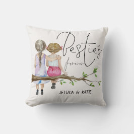 Vänskap för Besties Forever Namn Girls Kudde