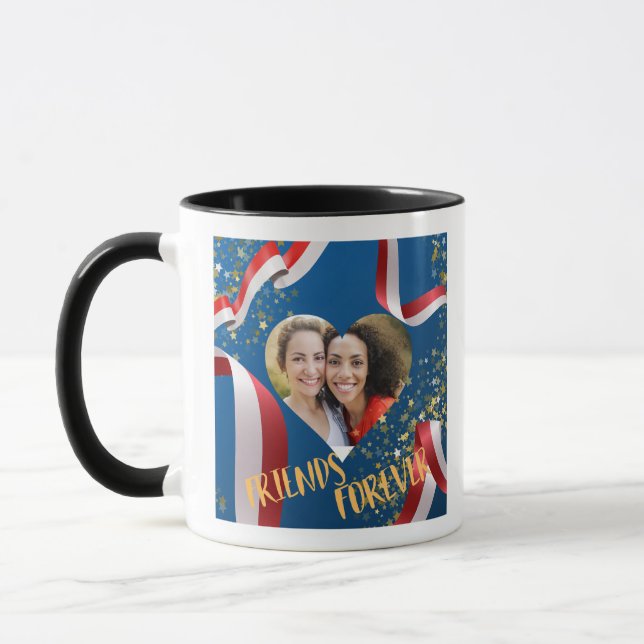 Vänskap För Evigt Anpassad Kaffemugg Med Foto (Vänster)