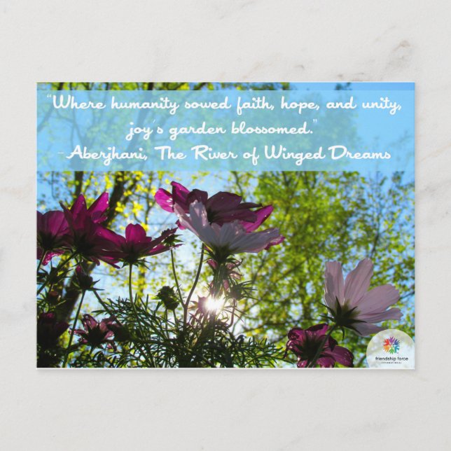 Vänskap Force Trädgårds vykort (Framsida)