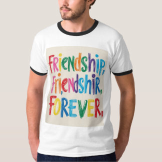 Vänskap Forever T-Shirt Design (Zazzle) Sten yo