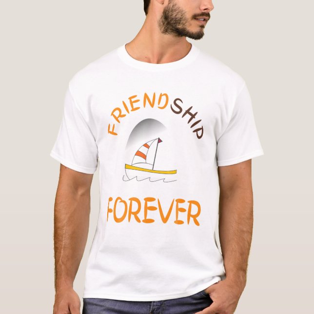 Vänskap Frakt Friend Forever Girlvän Boyfrien T Shirt (Framsida)