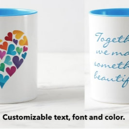 Vänskap Gift, regnbågshögar, Anpassade Mugg