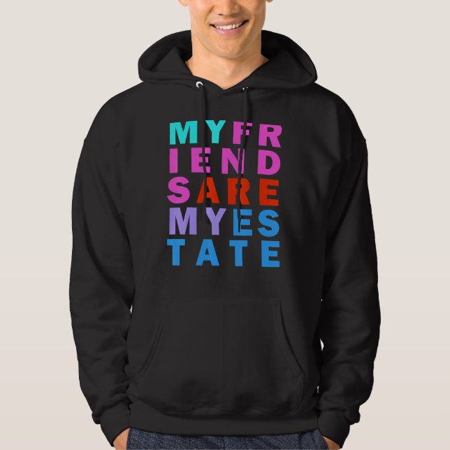 Vänskap Goals Rainbow inspirationsoffert Hoodie (Framsida)