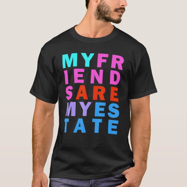 Vänskap Goals Rainbow inspirationsoffert T Shirt (Framsida)