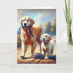 Vänskap Golden Retrievers Kort