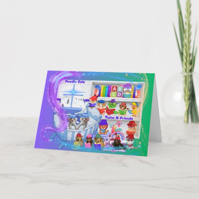 Vänskap-hälsningskort i Lycklig Kort (Framsida)