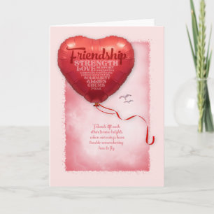 Vänskap Heart-ballong Kort