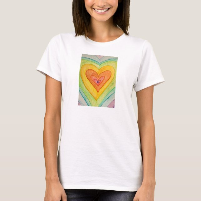 Vänskap Hearts Rainbow Customized Kärlek Shirts Tee Shirt (Framsida)