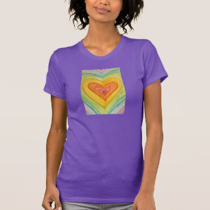 Vänskap Hearts Rainbow Kärlek Anpassningsbar Art T Shirt