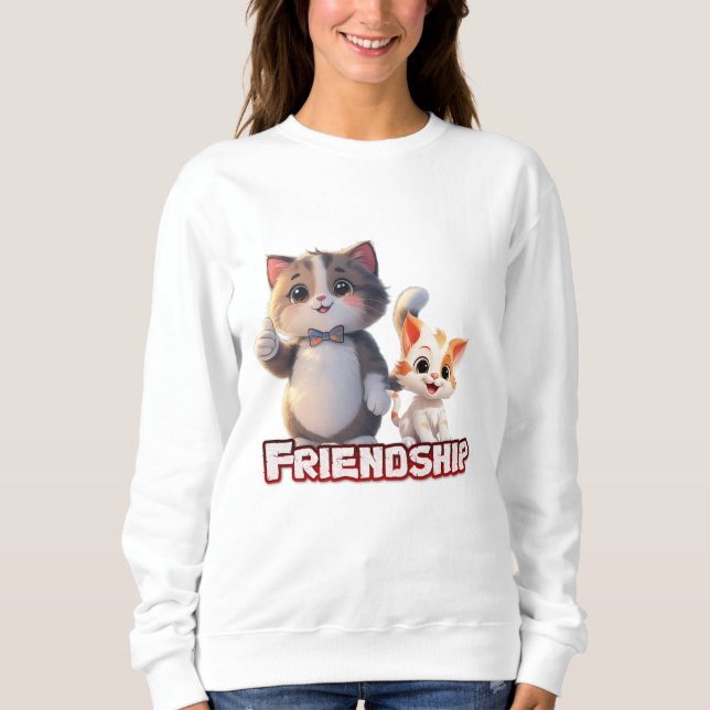 Vänskap Hoodie T Shirt (Framsida)