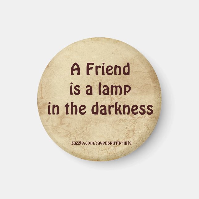 Vänskap inspirationerande drivgarn magnet (Framsidan)