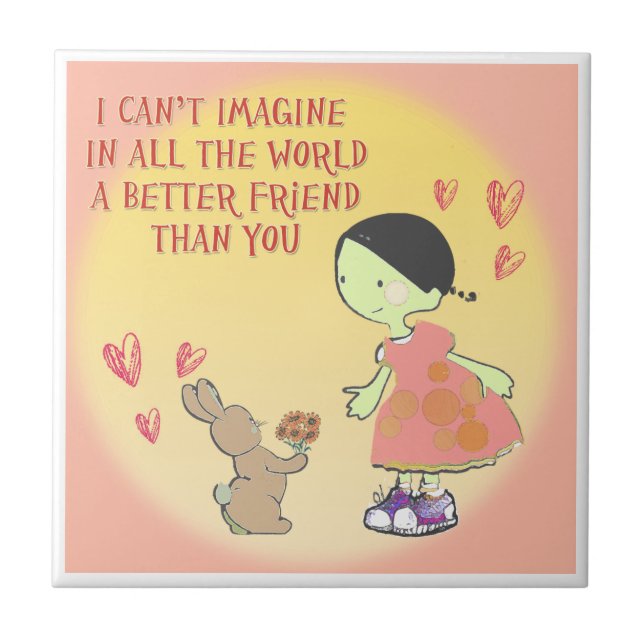 vänskap kakelplatta (Framsidan)