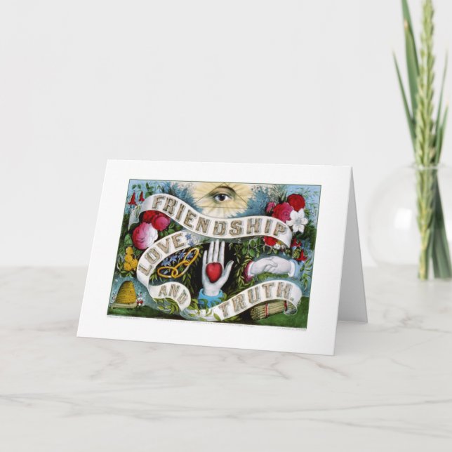 Vänskap, kärlek och sanning (1874) kort (Framsida)