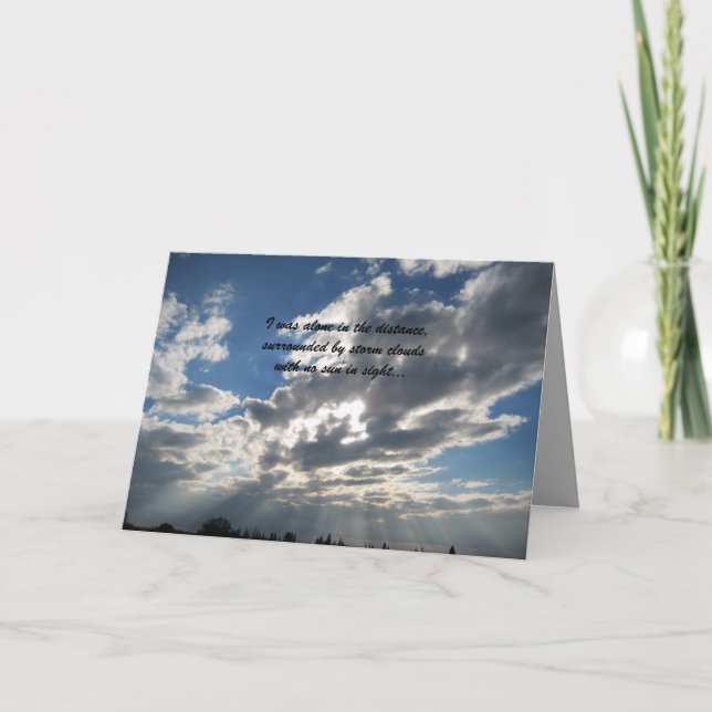 Vänskap-kort, sentimentalt tack kort (Framsida)