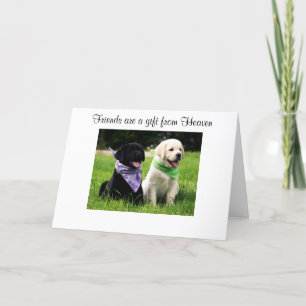 Vänskap Labrador Retriever Puppies Card Kort