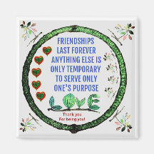 Vänskap Magnet till behållans vänner tog sig samma