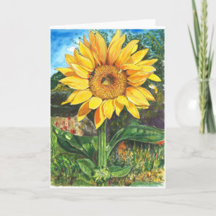 Vänskap med solblommor kort