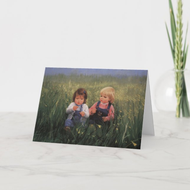 Vänskap och blommor kort (Framsida)