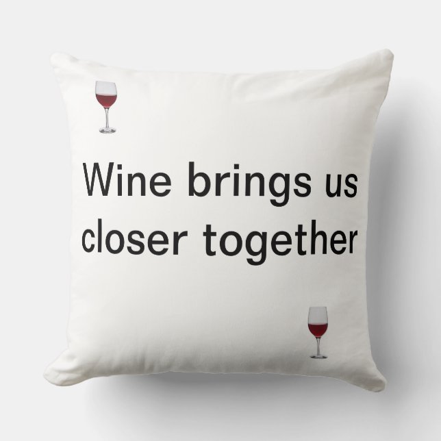 Vänskap och ett glas vin kudde (Framsida)