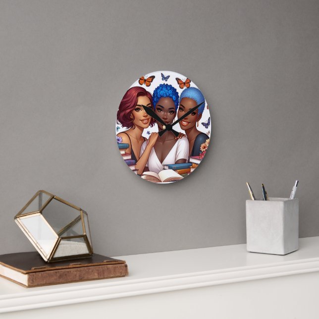 Vänskap och Ord Rund Klocka (Kontor)