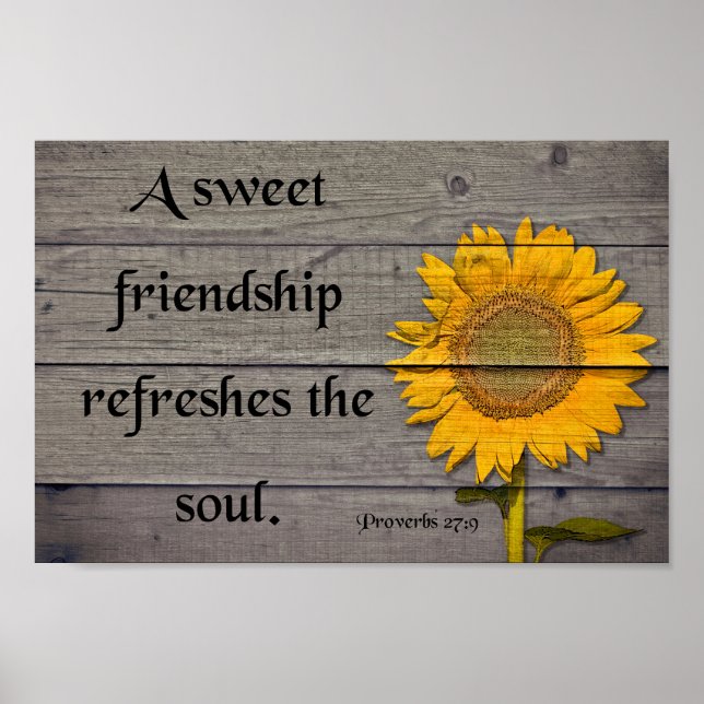 Vänskap, Proverbs 27:9 Poster (Framsidan)