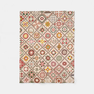 Vänskap quilt i muterat färg fleecefilt