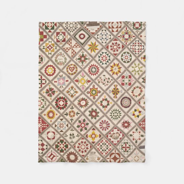 Vänskap quilt i muterat färg fleecefilt (Framsidan)